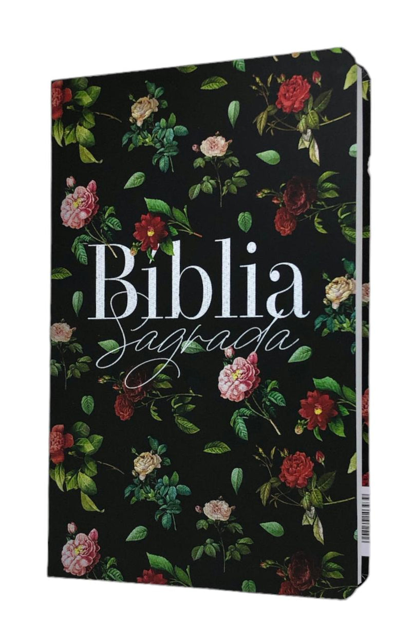 Bíblia Sagrada Evangélica Linguagem NVT Capa Pop Flexível Flores Do Campo Letra Normal Com Fitilho