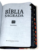 Bíblia Evangélica Capa Dura NTLH Letra Grande YouVersion Com Qr Code Jardim Peônias com Índice