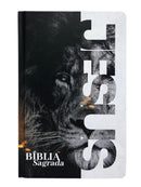 Kit 2 Bíblias Evangélicas Leão Jesus Letra Gigante Capa Dura Com Harpa E Índice Arc