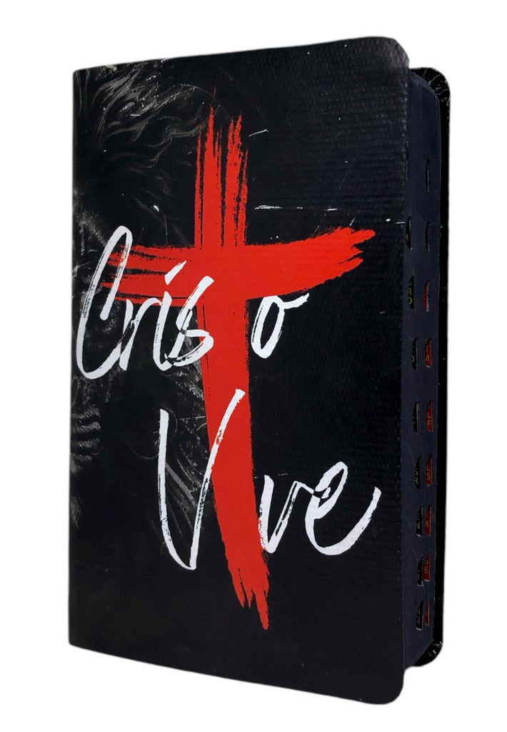 Bíblia Leão Cristo Vive Letra Gigante Capa Flexível Com Harpa e Índice Masculina Arc
