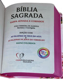 Bíblia Filha Do Rei Letra Gigante Capa Dura Com Harpa Feminina Arc