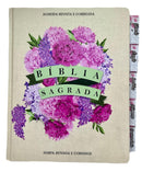Bíblia Sagrada Letra Jumbo Capa Dura Com Harpa ARC Arranjo Floral Com Capa Protetora e Abas Adesivas