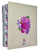 Bíblia Sagrada Letra Jumbo Capa Dura Com Harpa ARC Arranjo Floral Com Capa Protetora e Abas Adesivas