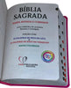 Kit 20 Bíblias Evangélicas Letra Gigante Capa Semiflexível ARC Com Harpa e Índice Lilás e Preta