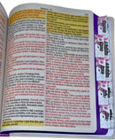 Bíblia Sagrada Letra Jumbo Capa Dura Com Harpa ARC Arranjo Floral Com Capa Protetora e Abas Adesivas