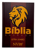 Bíblia Sagrada Leão Figura Letra Jumbo Capa Dura Com Índice Lateral  - NVI