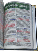 Bíblia Sagrada Letra Hipergigante Capa Dura Leão Universo Com Harpa e Índice ARC