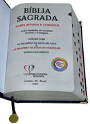 Bíblia Sagrada Letra Hipergigante Capa Dura Leão Universo Com Harpa e Índice ARC