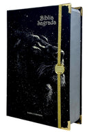 Bíblia Sagrada Letra Hipergigante Capa Dura Leão Universo Com Harpa ARC