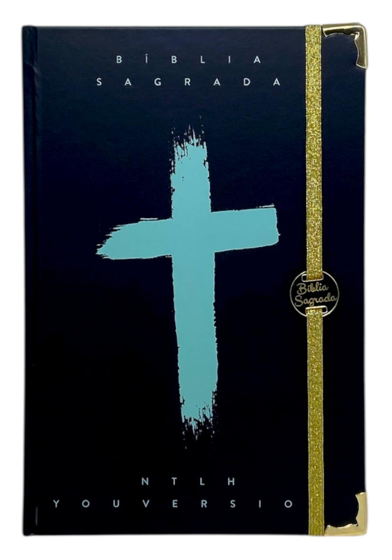 Bíblia Cruz Menta Letra Grande Capa Dura Com Elastico Feminina e Masculina  NTLH - SKT