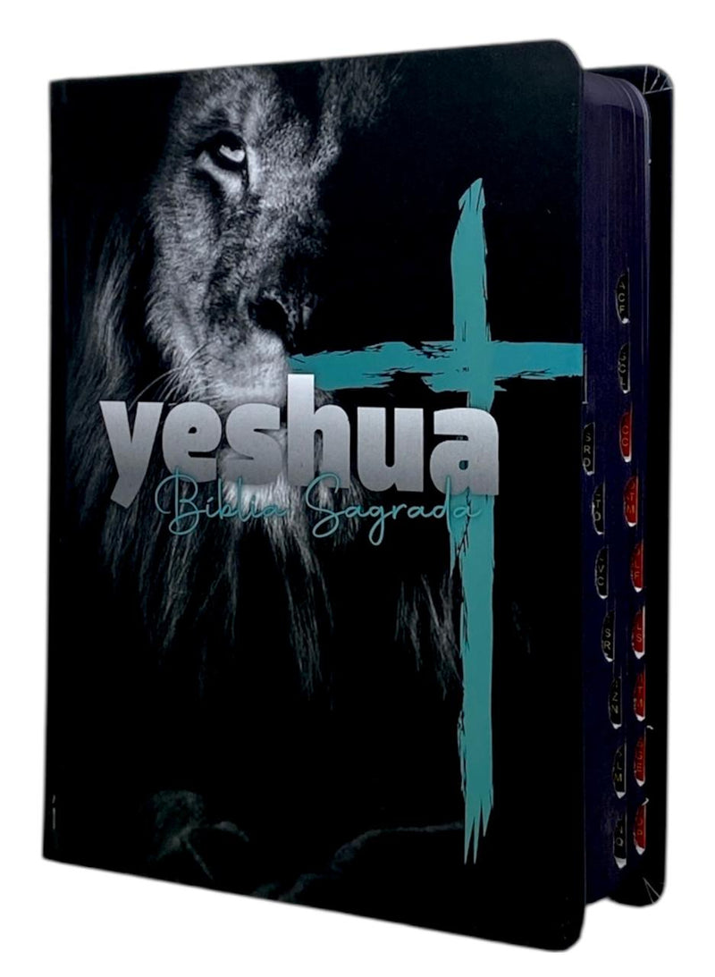 Bíblia Letra Grande Tijolinho Leão Yeshua Com Índice NVA - SB