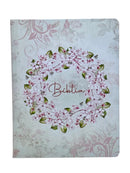 Bíblia Letra Grande Tijolinho Flores Brancas Com Índice NVA - SB