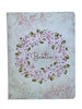 Kit 2 Bíblias Sagradas Tijolinho Floral Edição Promessas Letra Grande Para Bolsa NVA Com Índice