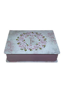 Bíblia Letra Comum Flores Branca Tijolinho Com Harpa Avivada e Corinhos