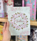 Bíblia Letra Grande Tijolinho Flores Brancas Com Índice NVA - SB