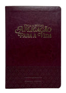 Bíblia de Estudo Aplicação Para a Vida Bordô ARC Letra Gigante Com Índice Full Color com Mapas Coloridos