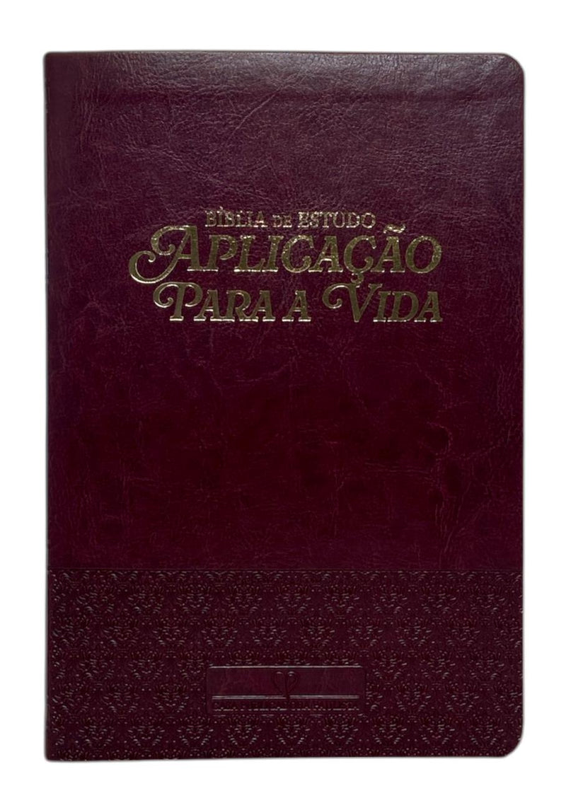 Bíblia De Estudo Aplicação Para A Vida Bordô Flexível Arc