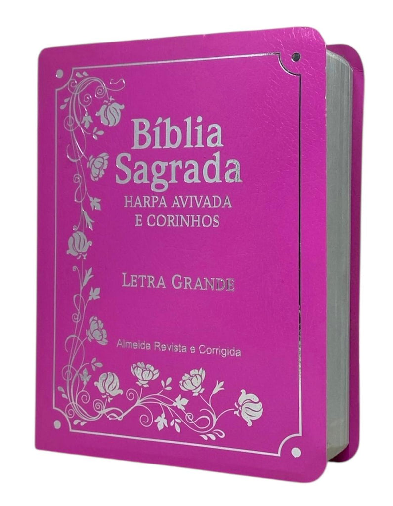 Bíblia Sagrada Tijolinho Letra Grande Covernook Flexível Pink