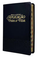 Bíblia De Estudo Aplicação Para A Vida Preta Flexível Com Índice Lateral Arc - CPP