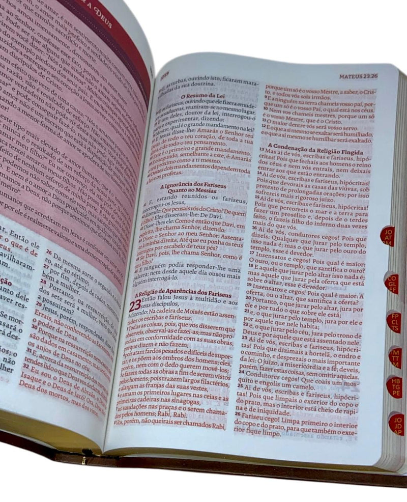 Bíblia Aplicação Para a Vida Marrom Letra Grande Flexivel Com Índice ARC - CPP