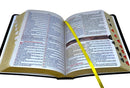 Bíblia Letra Grande Tijolinho NVA Capa Pu Luxo Preta Com Índice - Full Color