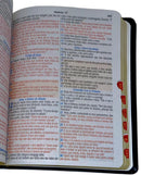 Bíblia Letra Grande Tijolinho NVA Capa Pu Luxo Preta Com Índice - Full Color