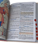 Bíblia Letra Grande Tijolinho NVA Capa  Pu Luxo Rosé Com Índice - Full Color