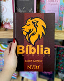 Bíblia Sagrada Leão Figura Letra Jumbo Capa Dura - NVI
