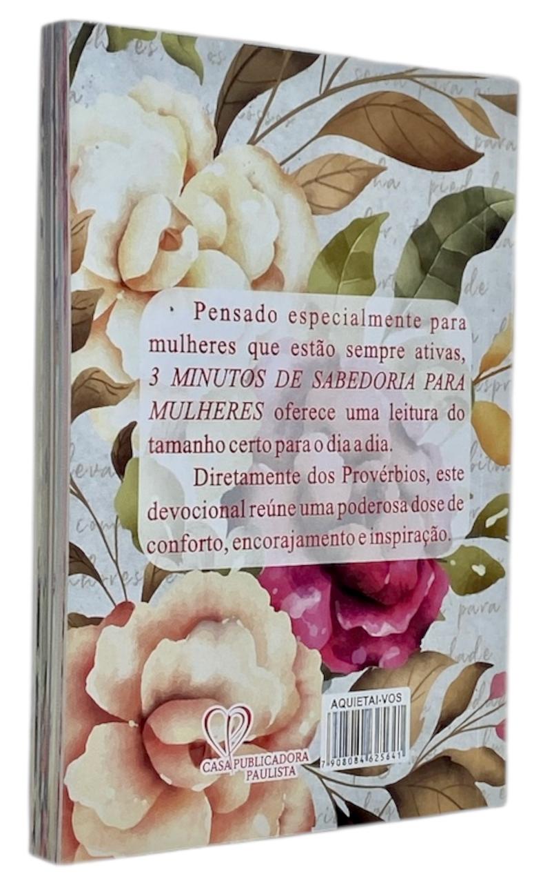 Livro Devocional Aquietai-Vos 3 Minutos De Sabedoria Para Mulheres Capa Brochura