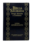 Bíblia Cor Preta Letra Hipergigante Capa Semi Flexível Com Harpa e Índice Colorida Arc