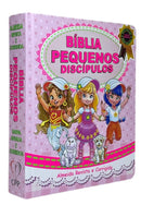 Bíblia Pequenos Discípulos Rosa Infantil Letra Comum Capa Dura Com Harpa Feminina Arc