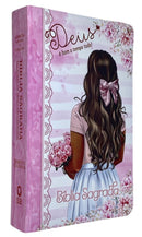 Kit 2 Bíblias Feminina Sagrada Letra Gigante Semi Flexível e Hipergigante Capa Dura Harpa ARC Floral e Deus é Bom