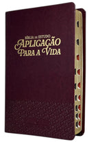 Bíblia de Estudo Aplicação Para a Vida Bordô ARC Letra Gigante Com Índice Full Color com Mapas Coloridos