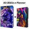 Kit Bíblia Sagrada Leão Amor Eterno+ Planner Lion Colors