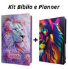 Kit Bíblia Sagrada Feminina Leão Te Sustenta + Planner Lion Colors