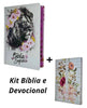 Kit BÍblia Feminina Leão Flores Rosa Com Índice + Devocional Aquietai-Vos 3 Minutos De Sabedoria