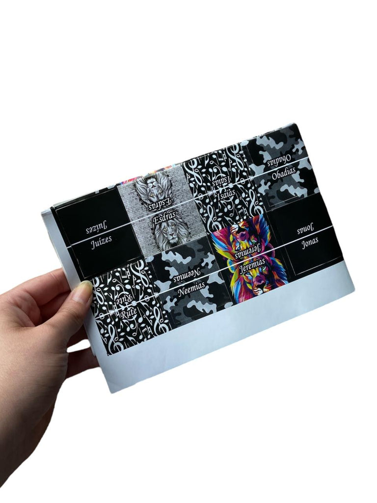 Abas Adesivas Para Bíblia - Leão Masculina Índice Marcador