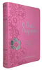Bíblia Letra Hipergigante Capa Luxo Flexível Full Color ARC Com Harpa e Índice Floral Dália Rosa