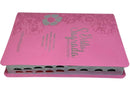 Bíblia Letra Hipergigante Capa Luxo Flexível Full Color ARC Com Harpa e Índice Floral Dália Rosa