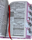 Bíblia Feminina Letra Gigante Capa Semiflexivel Com Abas Adesivas Feminina - Deus é bom