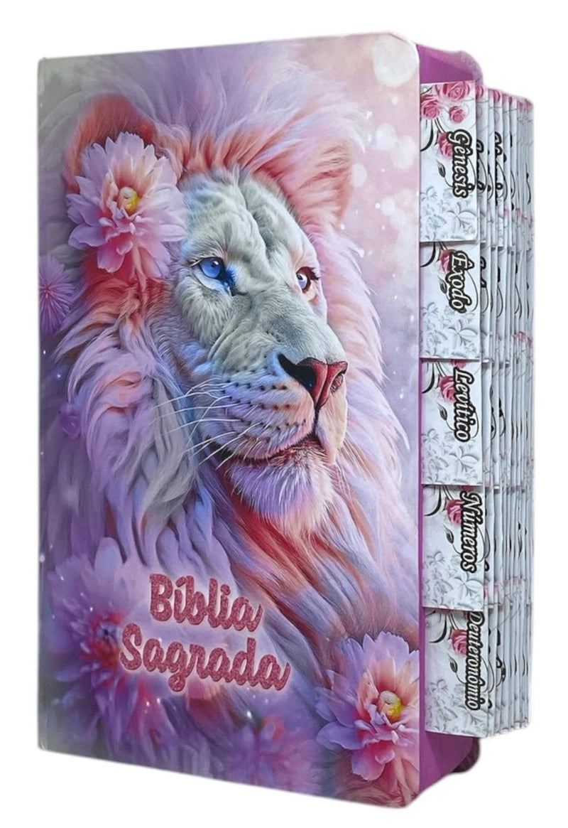 Bíblia Feminina Letra Gigante Capa Semiflexivel Com Abas Adesivas Feminina - O Senhot Te Sustenta