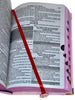 Bíblia Feminina Capa Semiflexivel Com Elástico Rosa e Medalhão Letra Gigante Com Índice - O Senhor Te Sustenta