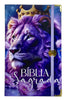Bíblia Feminina Capa Semiflexivel Com Elástico Roxo e Medalhão Dourado Letra Gigante Com Índice - Amor eterno