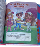 Bíblia Pequenos Discípulos Rosa Infantil Letra Comum Capa Dura Com Harpa e Índice Feminina Arc