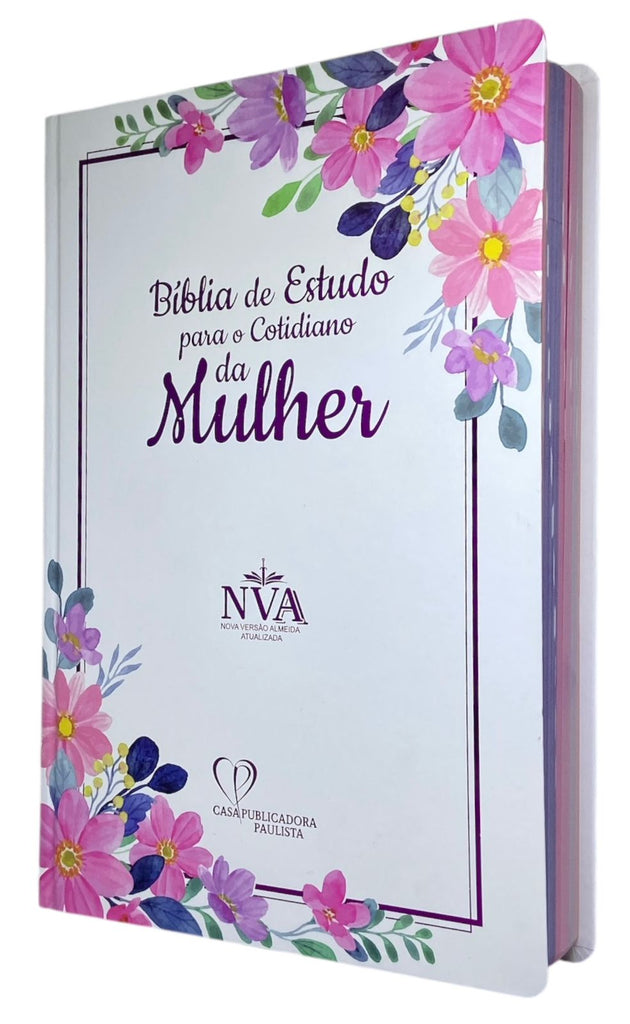 Bíblia De Estudo Para o Cotidiano Da Mulher Branca Capa Dura Letra Gigante - NVA