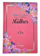 Bíblia De Estudo Para Cotidiano Da Mulher Rosa Intenso Capa Dura Letra Gigante Com Índice- NVA
