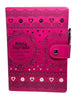 Bíblia Sagrada Evangélica Carteira Botão Pink Com índice - Caneta e Harpa e Corinhos - Full Color