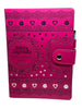 Bíblia Sagrada Evangélica Carteira Botão Pink Com Caneta e Harpa - Full Color