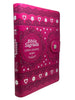 Bíblia Sagrada Evangélica Carteira Botão Pink Com Caneta e Harpa - Full Color