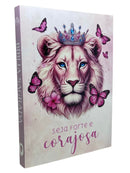 Bíblia Sagrada Feminina Leão Buquê Flores "Seja Forte e Corajosa"  Letra Normal Capa flexível - Nva Nova Versão Almeida Atualizada